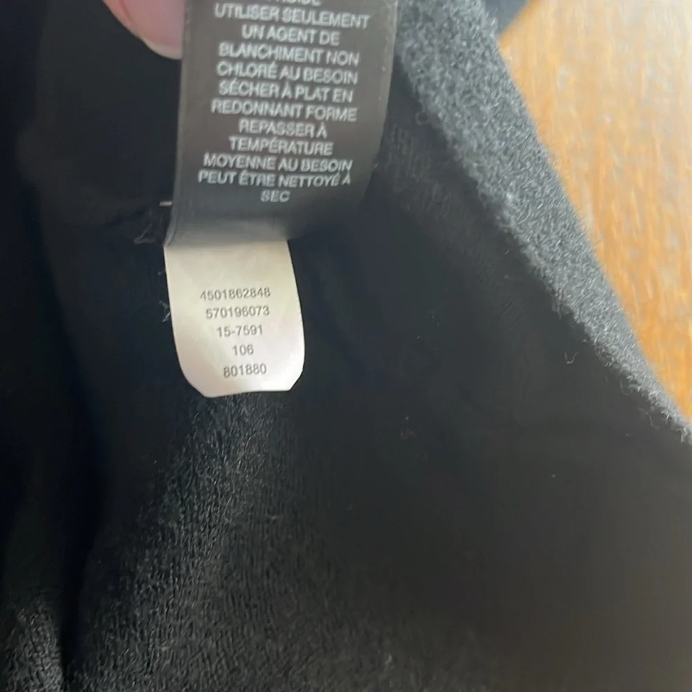 White House Black Market Layered Front Sweater Black Size Small Wool/Cashmere